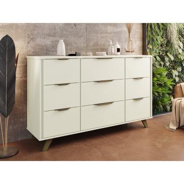 Imagem de Cômoda Europa Olimpia 100 Em Mdf, 9 Gavetas Moveis Europa Off White