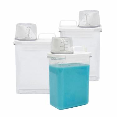 Imagem de Kit 3 Dispenser Pote Hermético Organizador Lavanderia 1,8L