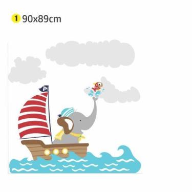 Imagem de Adesivo de Parede Elefante Marinheiro - Shoppingnet