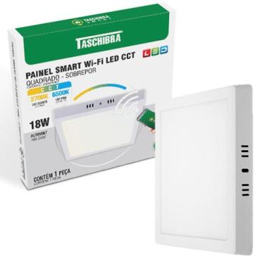 Imagem de Plafon Painel Quadrado Sobrepor 18w Inteligente Smart Wi-fi - TASCHIBR