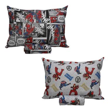 Imagem de Kit Marvel 2 Jogos Cama Homem Aranha + Vingadores Solteiro