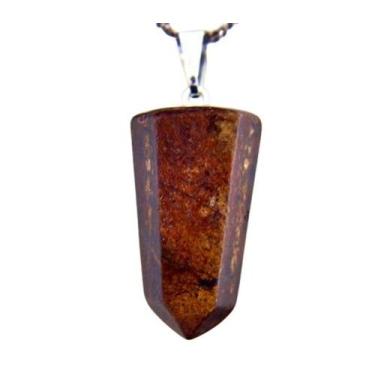 Imagem de Pingente de Pedra Obsidiana Mahogany com Montagem Dourada - Atacado - 