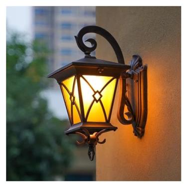 Imagem de Luminária de parede externa à prova d'água, estilo industrial, europeia, retrô, sótão, varanda - Luminária de parede externa, luzes de pátio, luminária pendente de teto LED,