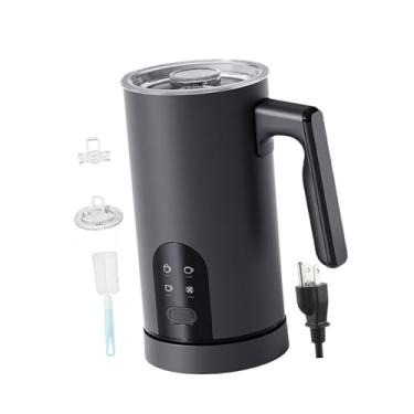 Imagem de Generic Batedor elétrico e vaporizador de bebidas, vaporizador automático de café para café cremoso, cappuccino, grande capacidade, Preto