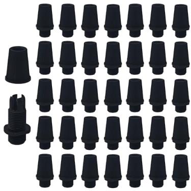 Imagem de Runseaway 50 pares de alívio de tensão de iluminação pendente de plástico, substituição de luminária de lâmpada, cabos de cabos para fiação, iluminação de teto (preto)