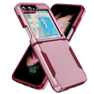 Imagem de Capa para Galaxy Z Flip6, capa rígida de plástico galvanizado, à prova de quedas e choque (para Galaxy Z Flip6/rosa)