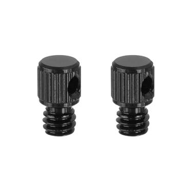 Imagem de PATIKIL Suporte de parafuso de alça de pescoço para câmera de 1/10.2 cm, 2 peças de parafuso de fixação de câmera de liga de alumínio para alça de pulso Sling Tripé DSLR, preto