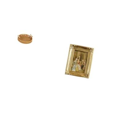 Imagem de Fenteer Conjunto Elegante de Cesta de Frutas E Moldura de Resina para Mesa Ou Parede, Perfeito para Lanches, Pães E Decoração de Fotos No Quarto E Escritório