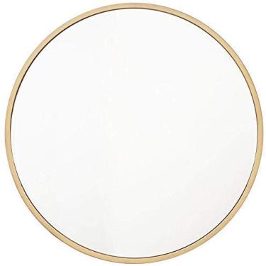 Imagem de Espelho de maquiagem espelho de maquiagem espelho de parede redonda espelho de banheiro espelho suspenso | espelho de maquiagem e penteadeira montado na parede círculo | Espelho de parede decorativo