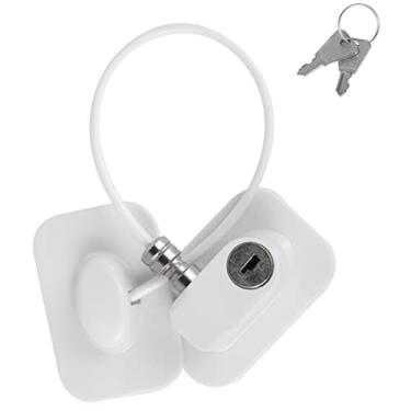 Imagem de QUWUMGD Fechadura de porta de geladeira, forte adesivo, janela, geladeira, trava de segurança, armário de segurança para bebês, trava de segurança para crianças, armário de porta à prova de crianças