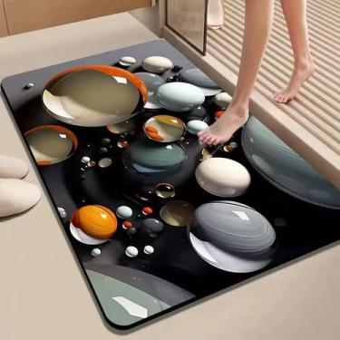 Imagem de Estilo 5D de Pedra Tapetes De Secagem Rápida Em Microfibra Antiderrapa