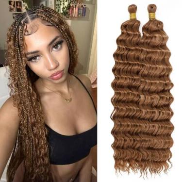 Imagem de Braiding Hair EERYA Long Curly 50 cm, 2 pacotes Deep Ocean Wave