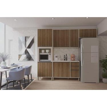 Imagem de Cozinha Modulada Compacta 4 Peças Com Tampo E Espaço Para Fo Pátina Ff