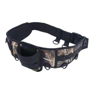 Imagem de harayaa Cinto de para pesca, faixa ajustável leve para vara de pesca, suporte para vara de fundição para pescadores de barco, Camuflagem