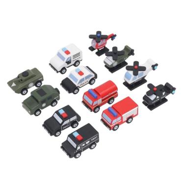 Imagem de Naroote Carros de Brinquedo Em Miniatura Avião Conjunto de Carros de Brinquedo Em Miniatura de Madeira Realista Seguro Adorável para Crianças Educação Precoce