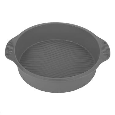 Imagem de Forma de bolo de silicone forma redonda para forno e micro-ondas material de silicone de grau alimentício em verde rosa cinza azul tamanho 22 cm (cinza)