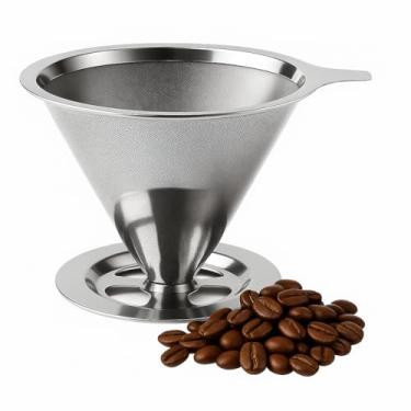 Imagem de Coador Filtro de Café 103 Inox Reutilizável Premium – Peneira Aço Inoxidável Sem Papel, Durável e Ecológico, Ideal para Cafeteiras e Coados Artesanais