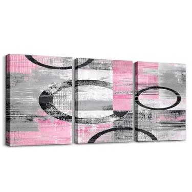 Imagem de jejeloiu Arte de parede abstrata infantil em tela para sala de estar quarto arte abstrata moderna decoração de parede para banheiro luxo meninos meninas arte pôsteres pintura geométrica cinza claro