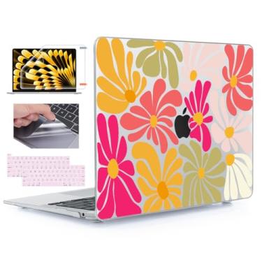 Imagem de YSCLBAHUK Capa para MacBook Pro de 13 polegadas M2 M1 A2338 2022 2021-2016 A2251 A2289 A2159 A1989 A1706 com Touch Bar serve para Touch ID, capa de teclado rígido de plástico com estampa impressa