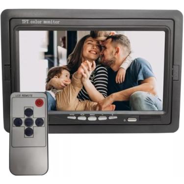 Imagem de Monitor LCD TFT Veicular Digital Tela 7 Polegadas Com Controle Remoto Suporte Ajustável