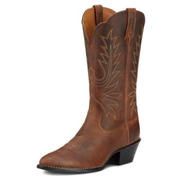 Imagem de Ariat Bota feminina Heritage R Toe Western Marrom, 6,5, Marrom envelhecido, 6.5