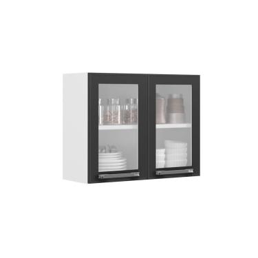 Imagem de Armário Aéreo Florença Branco 70cm 2 Portas Com Vidro Em Aço Itatiaia