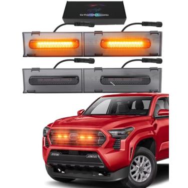 Imagem de OKLSG Luzes de LED para para-choques dianteiros para Toyota Tacoma 2025 2024 Raptor Marker Lights Bars fit SR SR5 OEM Grille 4ª geração Tacoma Acessórios Exteriores (Amarelo)