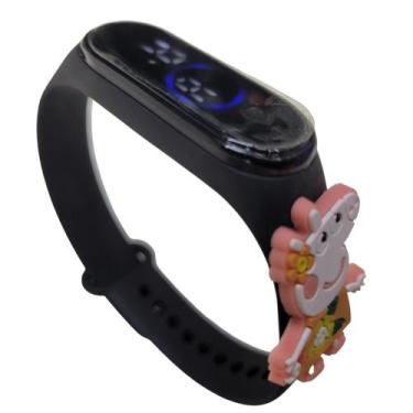 Imagem de Relógio Digital Infantil Touch Resistente à Água - Peppa Pig _ Preto -