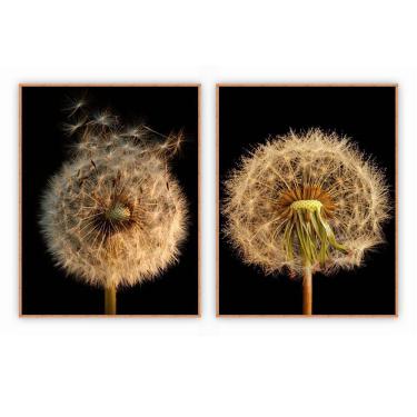 Imagem de Kit Com 2 Quadros Decorativos Florais Com Moldura Para Sala Quarto Escritório 72x92 Floral 003