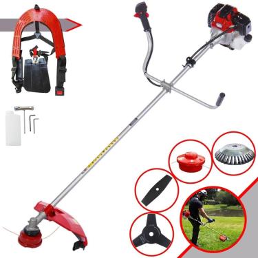 Imagem de Roçadeira Profissional Toyama RT43L Motor 2 Tempos 43cc 10.000rpm 1,7HP de Potência Com Carretel Nylon e Faca 3 Pontas + Faca 2 Pontas + Escova de Aço