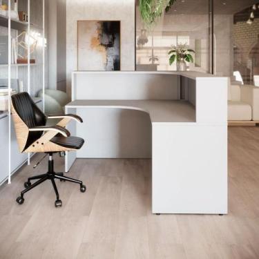 Imagem de Balcão Atendimento c/ Tampo Superior Recepção Escritório F5 - F5 Offic