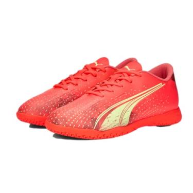 Imagem de PUMA Tênis de futebol unissex infantil Ultra 3.3 Tt, Vermelho/Amarelo Fizzy, 5 Big Kid
