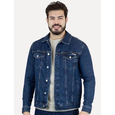 Imagem de Jaqueta Calvin Klein Jeans Trucker Denim Azul Escuro-Masculino