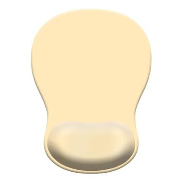 Imagem de Mouse pad de gel com descanso de pulso, mouse ergonômico côncavo com base de poliuretano antiderrapante e superfície lisa Tapete de acessórios de mesa confortáveis para escritório, jogos em casa e