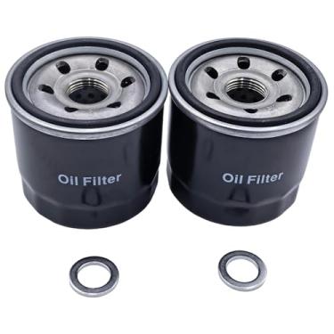 Imagem de Compass-Yang 2 peças 1WPY14-302 1WPY-14-302 Filtro de óleo com arruelas de plugue de drenagem 9956-41-400 compatíveis com Mazda CX-3, CX-5, CX-9, CX-30, CX-60, CX-80, 2, 3, 6, 121, 323, 626, 929, MX-5