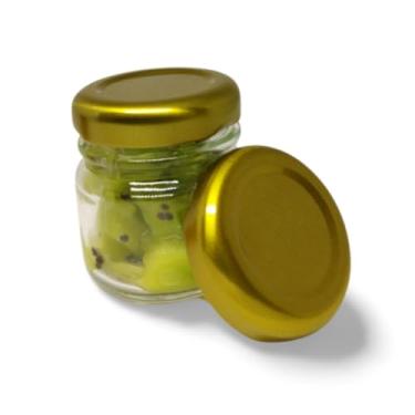 Imagem de Pote Vidro Pequeno, Kit 24 Potinho de Vidro 40ml Tampa Metálica Lembrancinha Aniversario Casamento Mini Pote(Dourado)