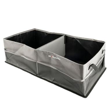 Imagem de Organizador de porta-malas resistente à prova d'água – Organizador robusto revestido de PVC, armazenamento dobrável para caminhões, SUV, viagens rodoviárias, acampamento, aterrissagem e aventura ao ar