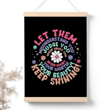 Imagem de PaJiaNi Decoração de parede motivacional, arte de parede inspiradora de saúde mental, pôster de afirmações positivas para sala de aula, quarto, dormitório, escritório, 30 x 40 cm