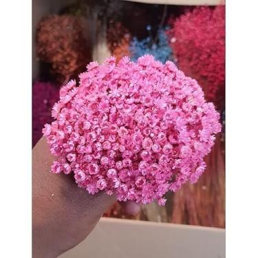Imagem de Flores Sempre Viva Secas para Decoração – Kit 300 a 2100 Unidades Ideal para Festa Casamento e Arranjos (Rosa bebê,7 buquês)