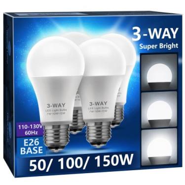 Imagem de Lâmpadas LED Briignite, 3 vias, 50, 100 150 W, equivalente a 4 unidade