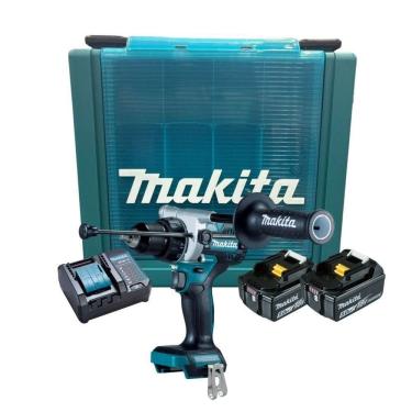 Imagem de Kit Parafusadeira De Impacto 1-2 Dhp486z + 2 Baterias 18v 5ah + Carregador Dc18wc + Maleta Makita
