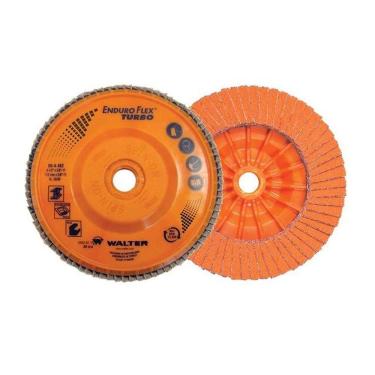 Imagem de Disco De Lixa Flap 4.1-2 X 5-8 Enduro Turbo Walter 06a452 Grão 36-60 Kit 10 Unidades