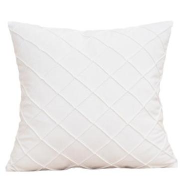 Imagem de Fronha de veludo com design xadrez minimalista 45x45cm - yiweisai