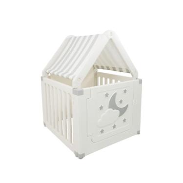 Imagem de Freso Casinha de Brinquedo com Cercadinho Infantil em Plástico, Estilo Cabana, para Crianças Pequenas de Até 4 Anos, Ideal para Quartos, Brinquedotecas e Ambientes Internos, Fácil de Montar, Limpar e Resistente