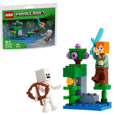 Imagem de LEGO Minecraft Alex and Skeleton Cave Mini Set LEGO Minecraft The Lush Cave Fight 30705