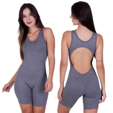 Imagem de Macaquinho Naka Modas Fitness Short com Decote nas Costas Feminino-Feminino