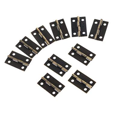 Imagem de 50 pcs 24 * 16mm móveis dobradiça de gaveta do armário da porta da porta de madeira antique madeira caixa de jóias decorativas dobradiças para hardware de móveis YYDFPIIA
