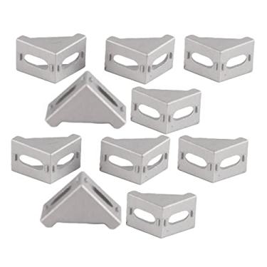 Imagem de Suporte de canto Suporte de ângulo reto Suporte em forma de L de liga de alumínio 28x28mm 10pcs Fixador de metal resistente para portas de móveis Reforço de janelas Hardware de