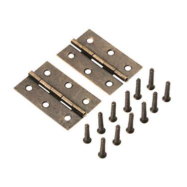 Imagem de 2 pcs 65x40mm mobiliário de bronze antigo porta de cozinha dobradiças jóias caixas de madeira Dobradiças para hardware de móveis YYDFPIIA