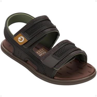 Imagem de Sandália Infantil Cartago Malta Juvenil Marrom com Tiras Autocolantes - Conforto, Versatilidade, Est-Masculino
